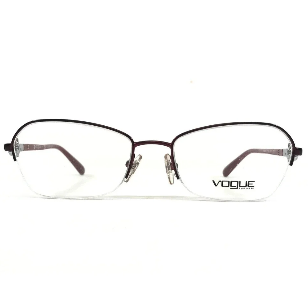 Vogue Eyeglasses Frames VO3944-B 717-S Burgundy Red Silver Crystals 54-18-135